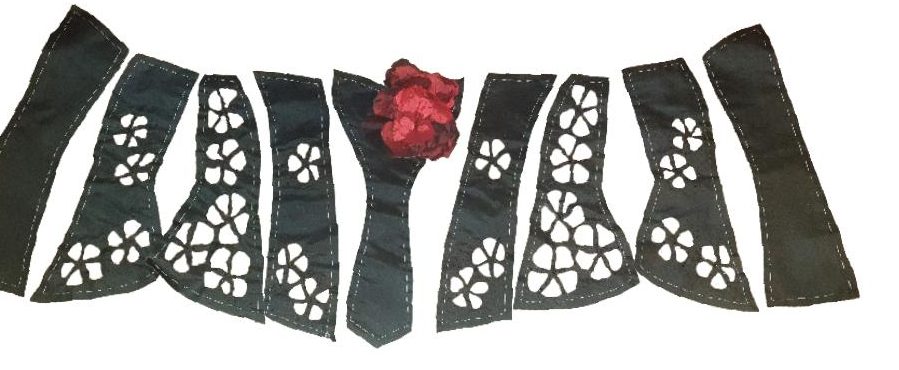 Patron du corset à plat